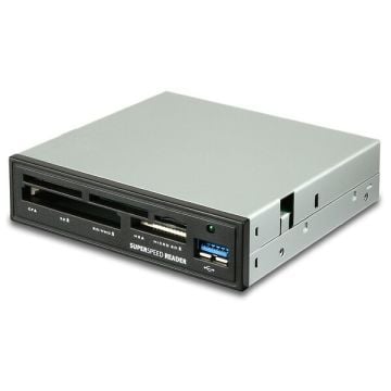 Axagon CRI-S3 geheugenkaartlezer USB 3.2 Gen 1 (3.1 Gen 1) Intern Zwart, Grijs