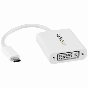 Startech.com StarTech USB-C naar DVI adapter Wit Wit